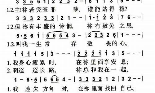 主你若究查罪孽歌词解释_主你若究查罪孽歌词